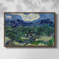Olive Trees with the Alpilles in the Background, 1889 - Floater Framed Canvas Print