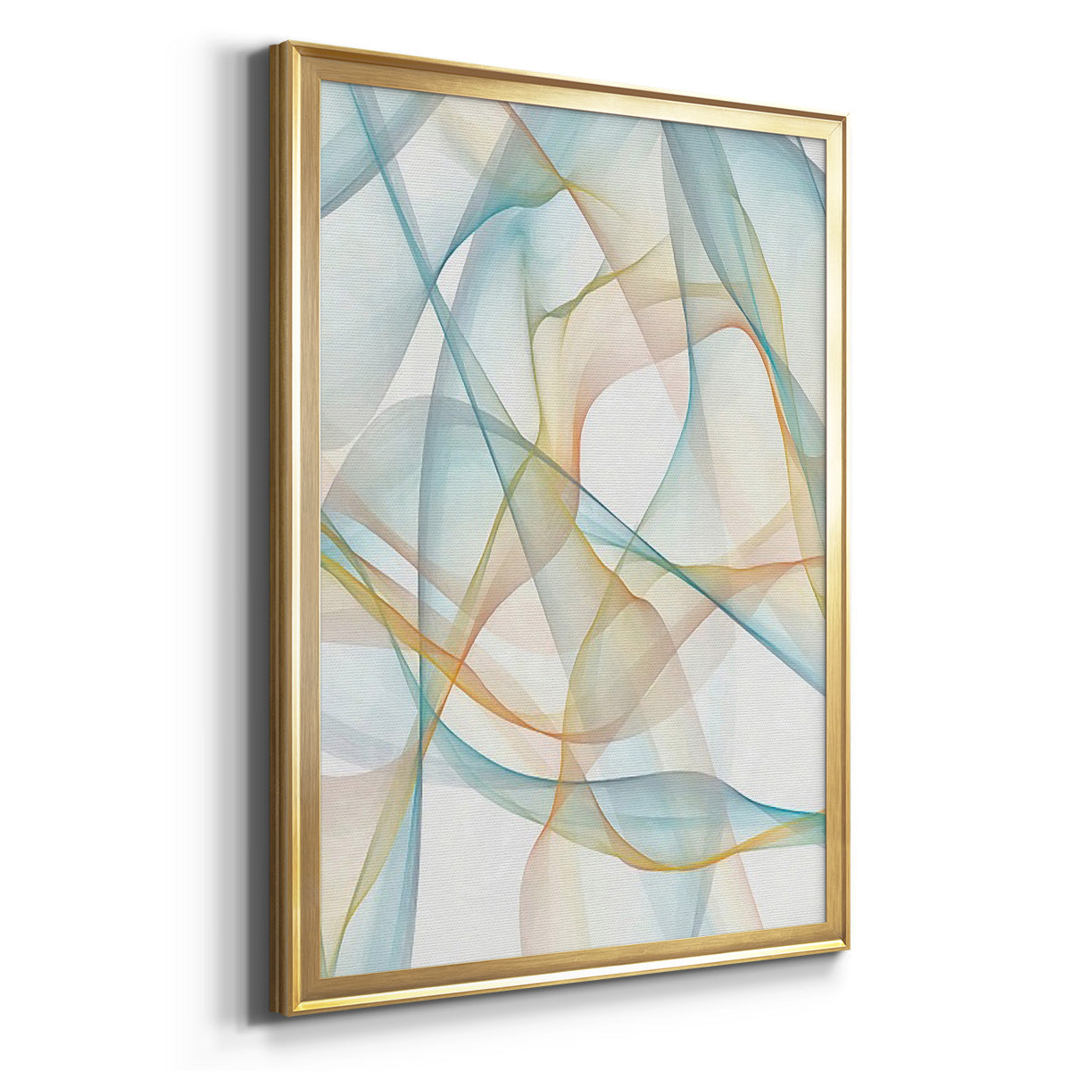 Curves and Waves III - Modern Framed Canvas Print