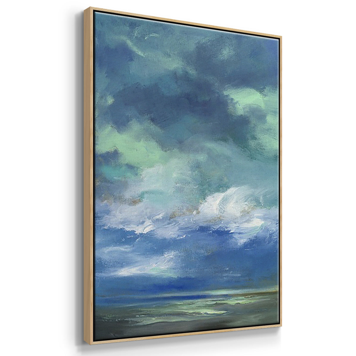 Island Dusk - Framed Premium Gallery Wrapped Canvas L Frame 3 Piece Set - Ready to Hang