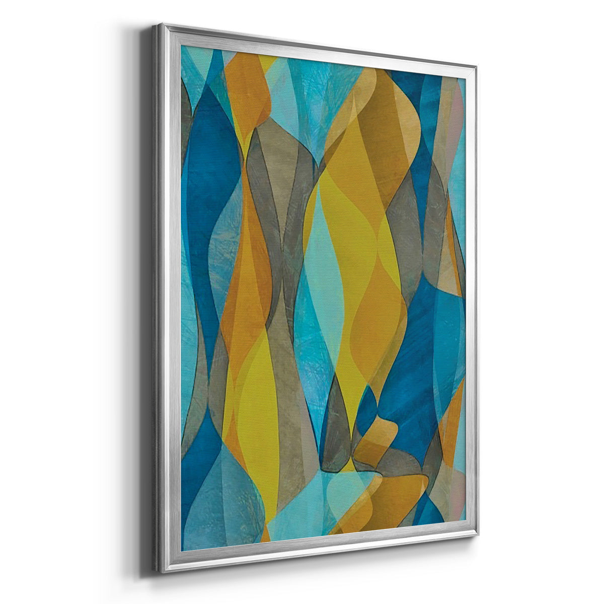 Colorful Cascade II - Modern Framed Canvas Print