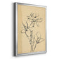 Magnolia Sketch II - Modern Framed Canvas Print