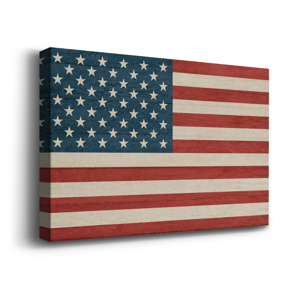 Rustic American Flag - Canvas Art Print