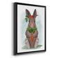 Rabbit Carrot Hug - Modern Framed Canvas Print