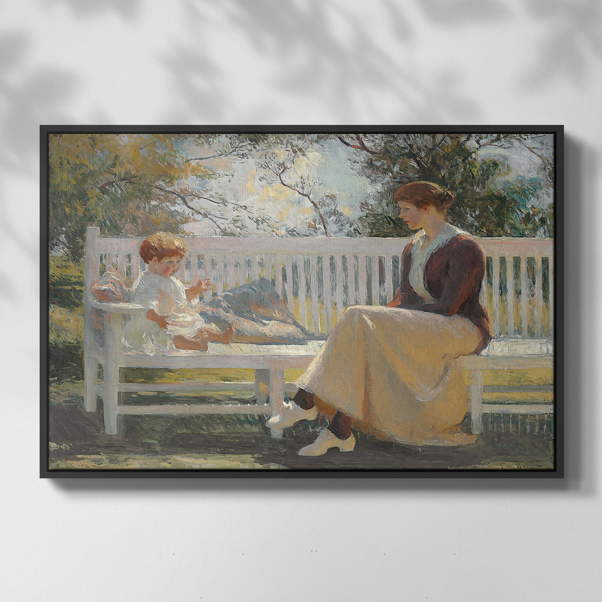 Eleanor and Benny, 1916 - Floater Framed Canvas Print