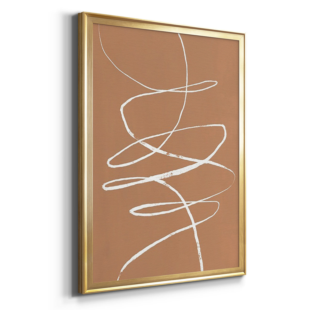 Terracotta Drift II - Modern Framed Canvas Print