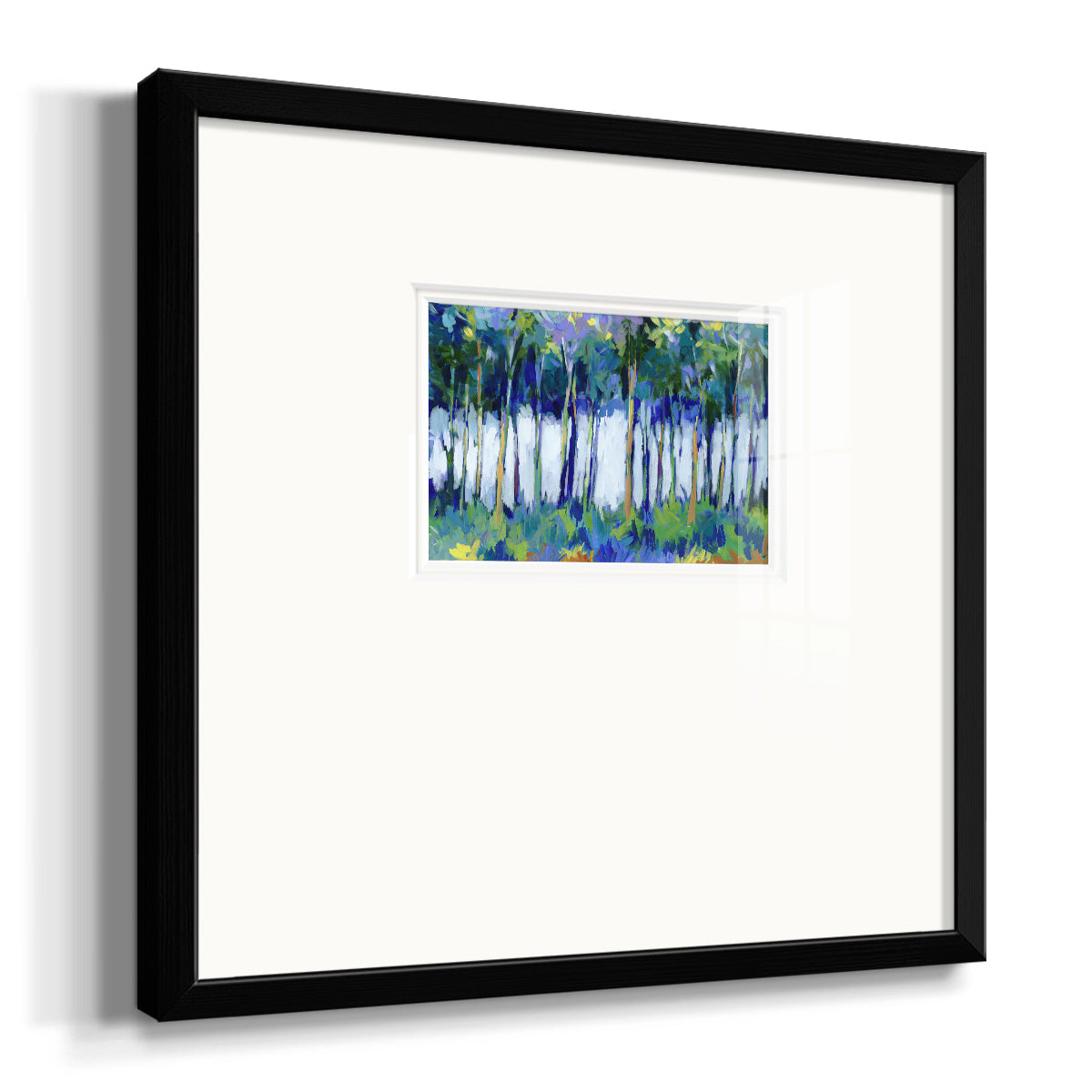 Light Through the Trees- Premium Framed Print Double Matboard