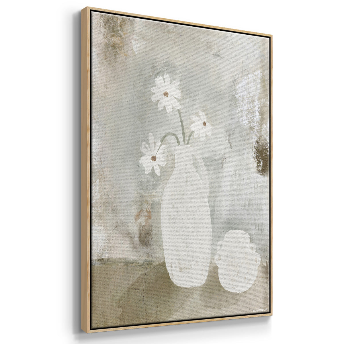 Sunday Blooms Framed Premium Gallery Wrapped Canvas - Ready to Hang