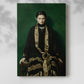 Canvas art print of a refined figure with subtle shading and calm presence with a soft shadow on a white background.