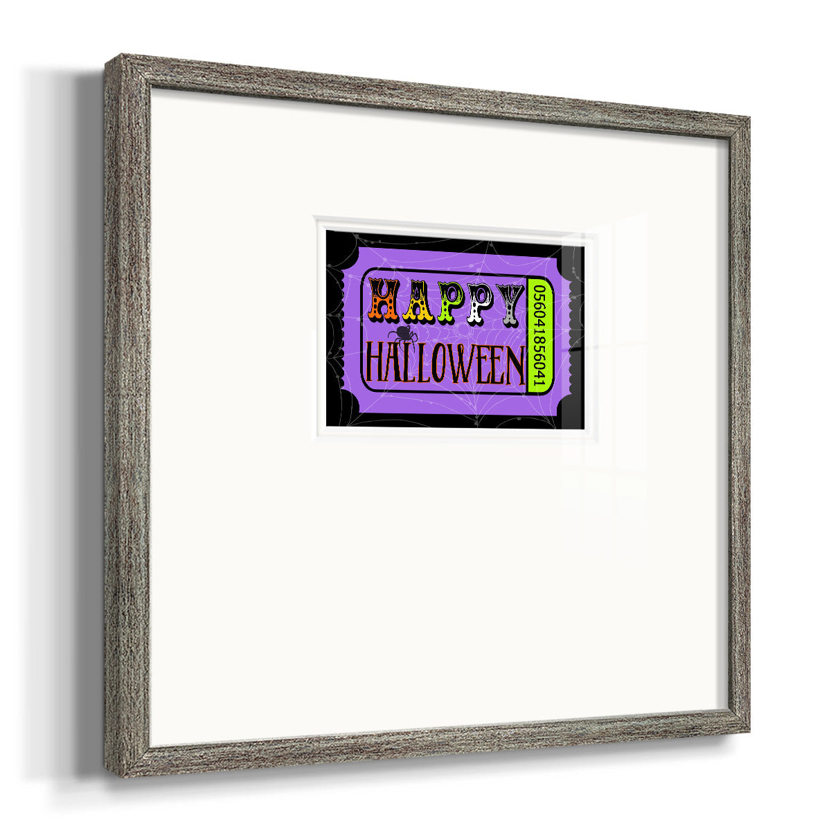 Happy Halloween Ticket Premium Framed Print Double Matboard