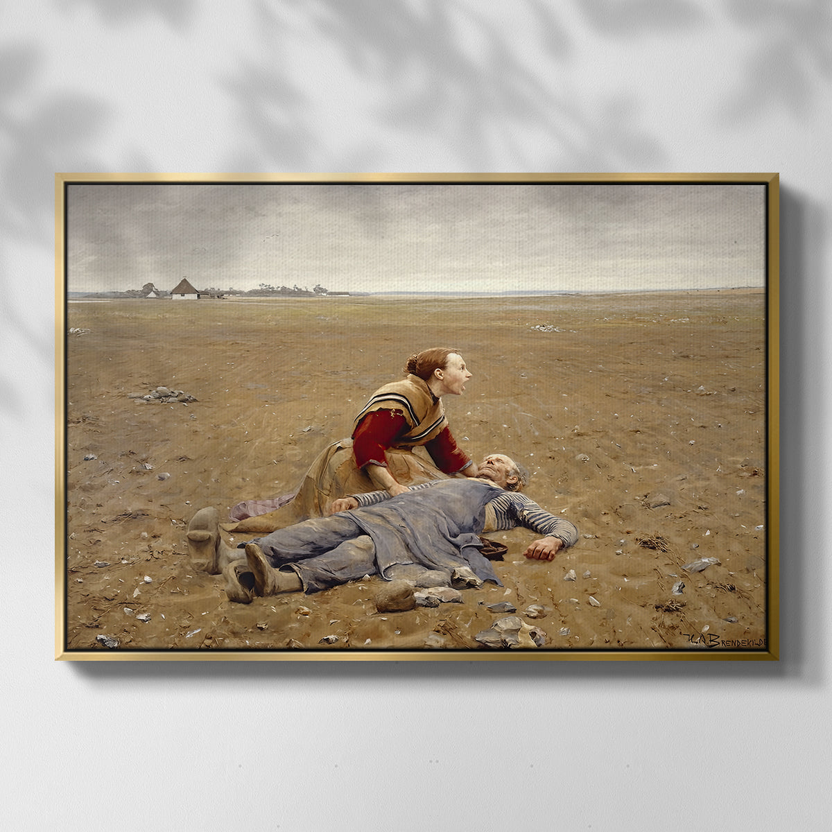Worn Out (Udslidt), 1889 - Floater Framed Canvas Print