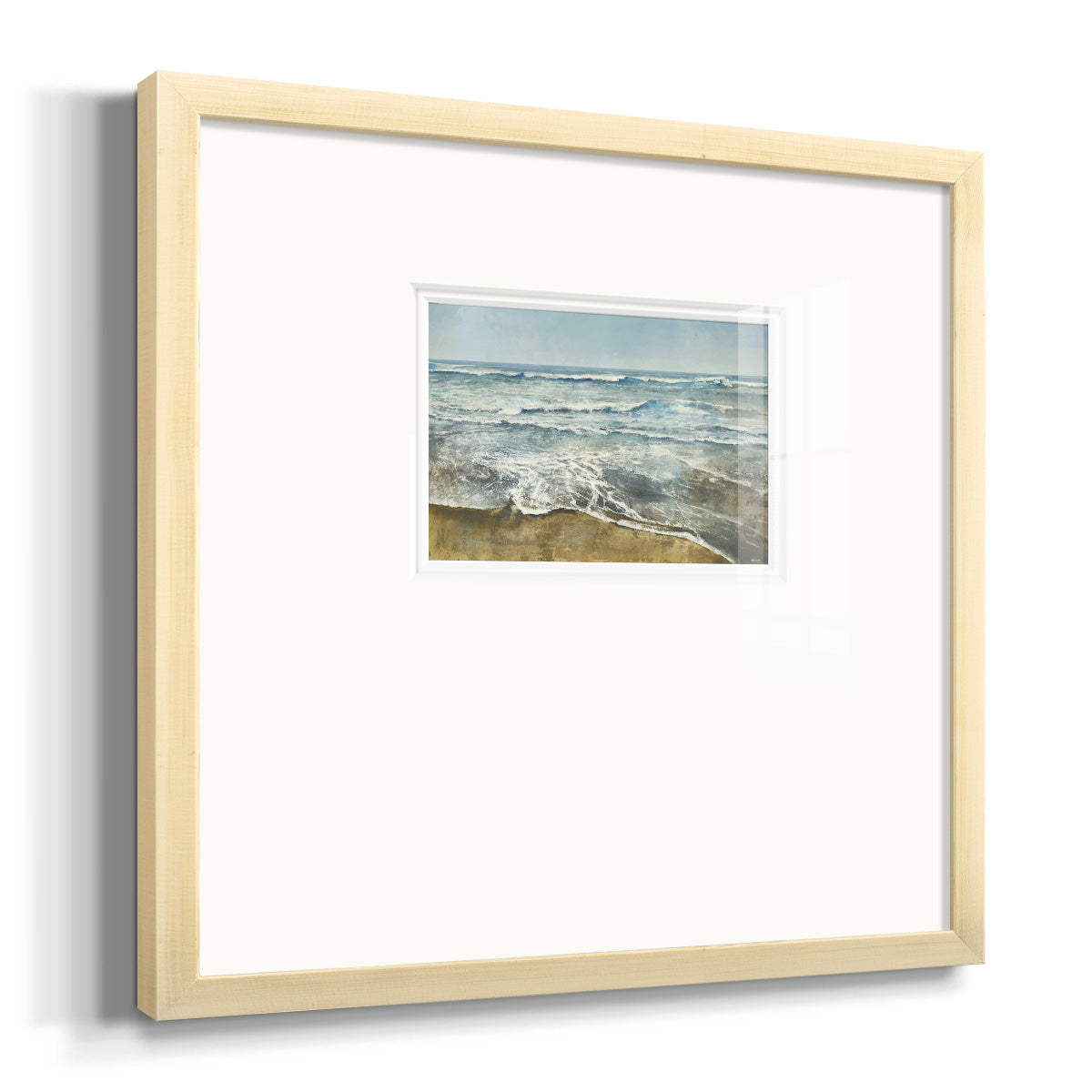 BEACHCOMBING Premium Framed Print Double Matboard