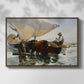The Return from Fishing: Hauling the Boat, 1894 - Floater Framed Canvas Print
