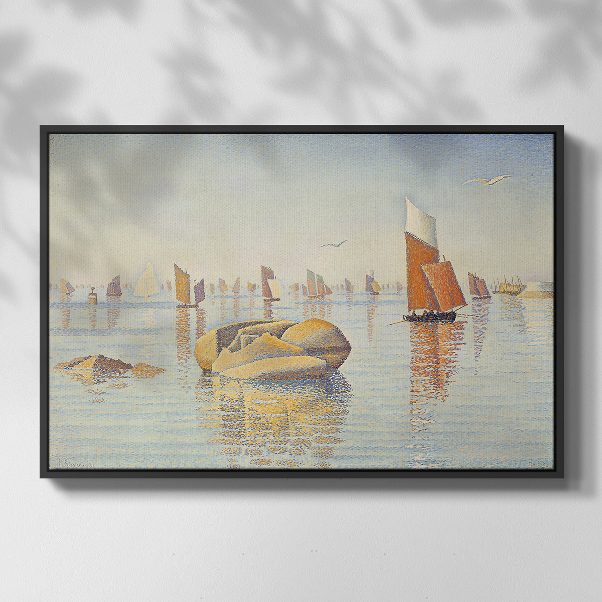 Concarneau, Quiet Morning, Opus 219, 1891 - Floater Framed Canvas Print