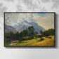 Mountains in Berchtesgaden - Floater Framed Canvas Print