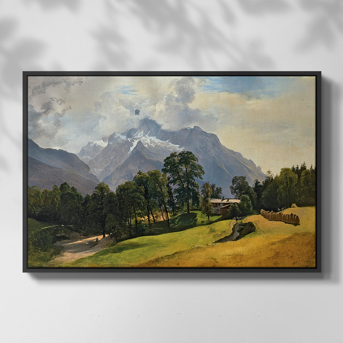 Mountains in Berchtesgaden - Floater Framed Canvas Print