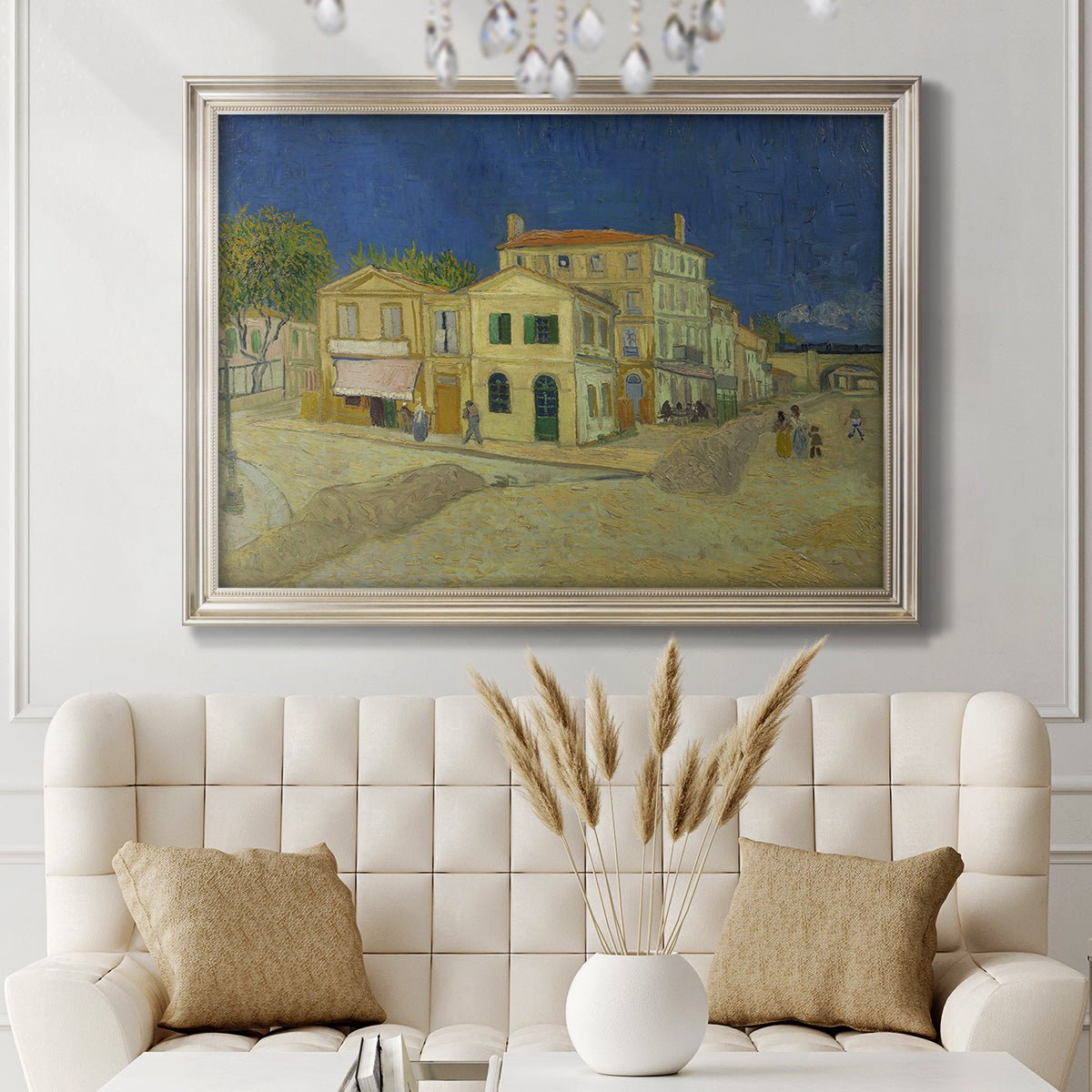 The Yellow House - Ornate Framed Canvas Print