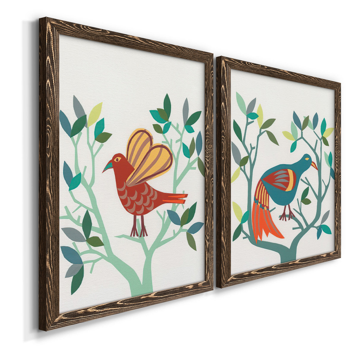 Whitty Bird I - Premium Framed Canvas 2 Piece Set - Ready to Hang