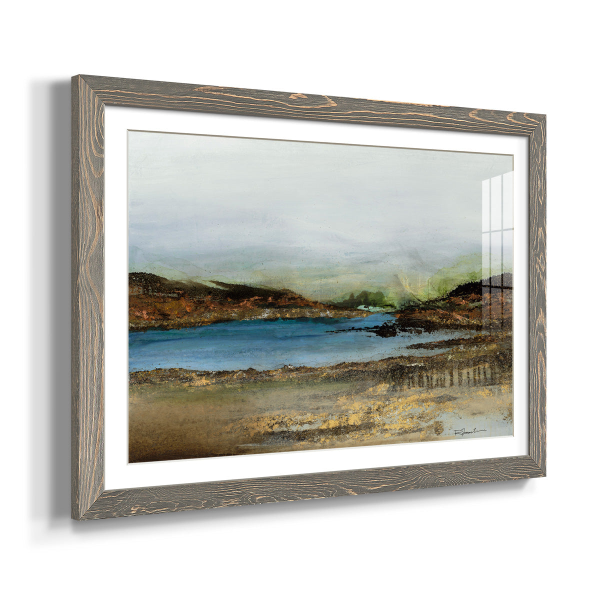 Lakeside - Barnwood Framed Art Print