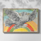 Flying Dove with Rainbow (Colombe volant à l'Arc-en-ciel), 1952 - Floater Framed Canvas Print