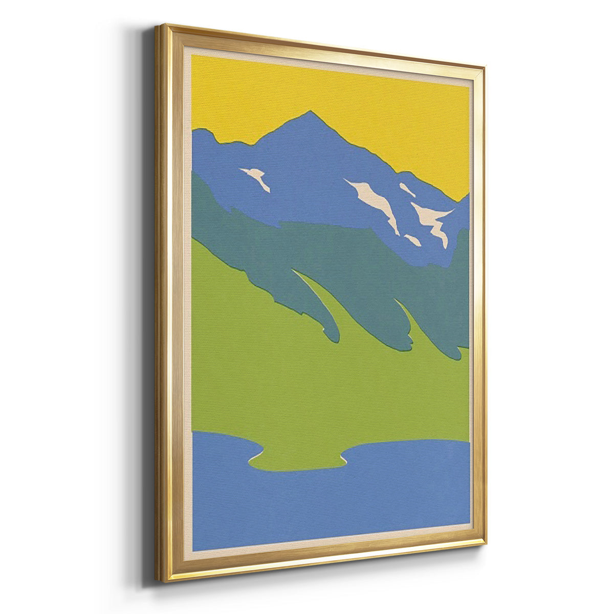Bright Glacial Lake I - Modern Framed Canvas Print