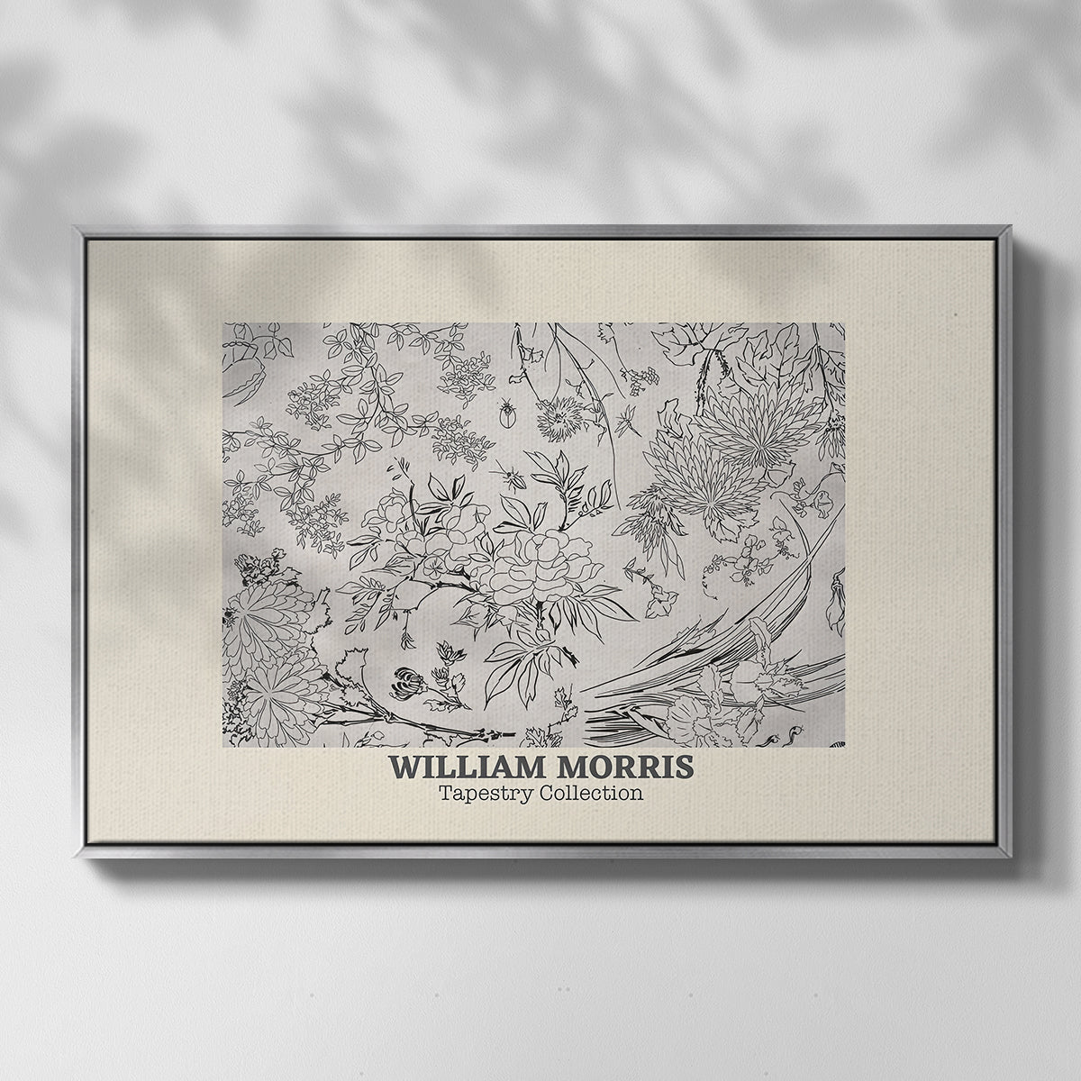 Fleurs, 1866 (Morris Inspired) - Floater Framed Canvas Print
