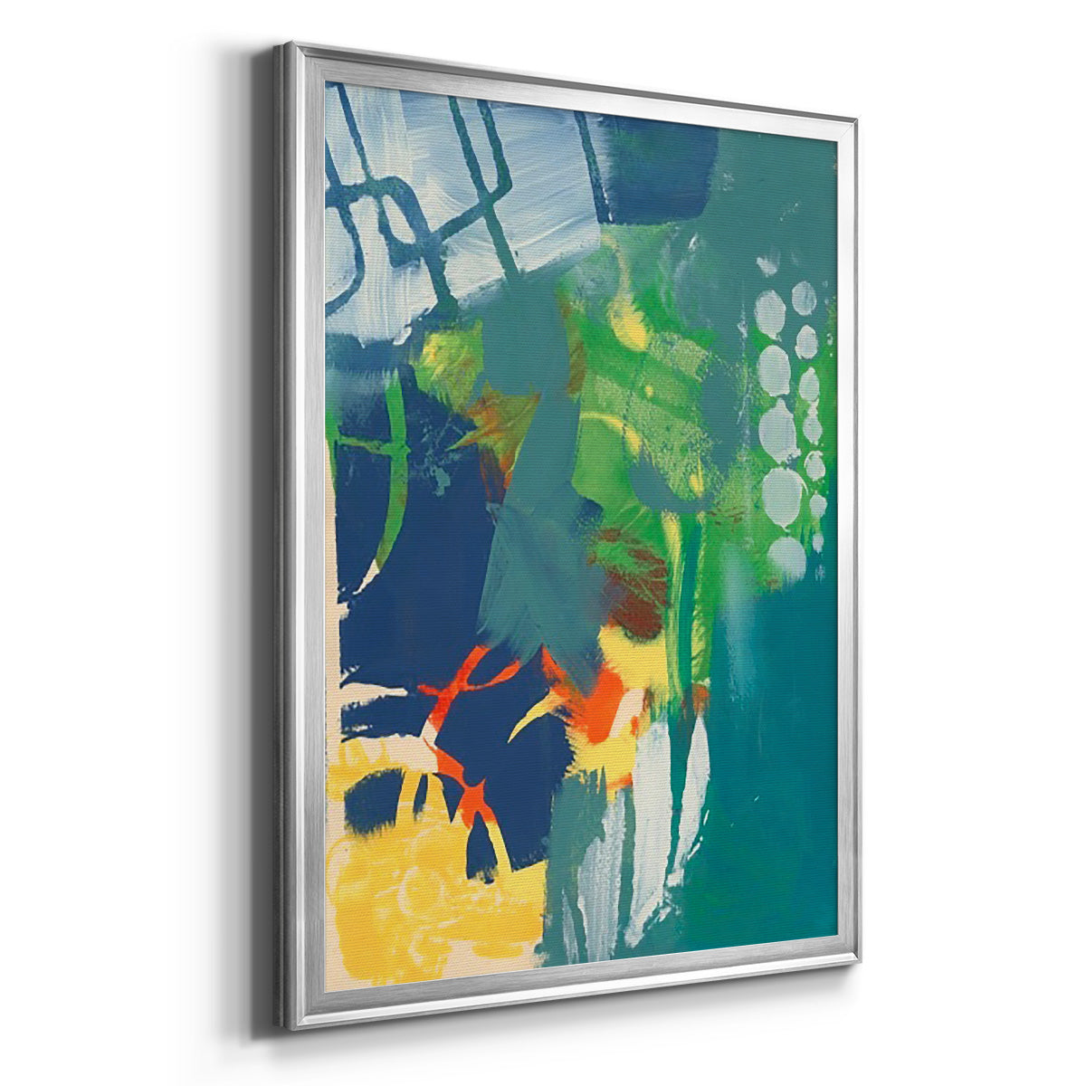 Tropical Graphics III - Modern Framed Canvas Print