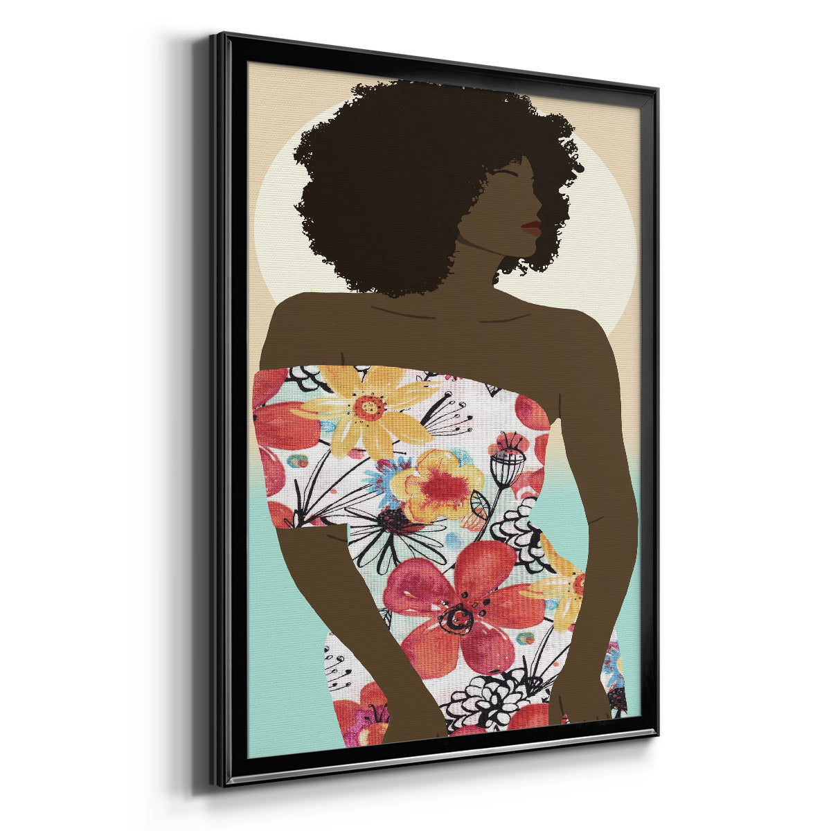 You Go Woman II - Modern Framed Canvas Print