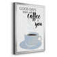 Start With Coffee & You - Modern Framed Canvas Print