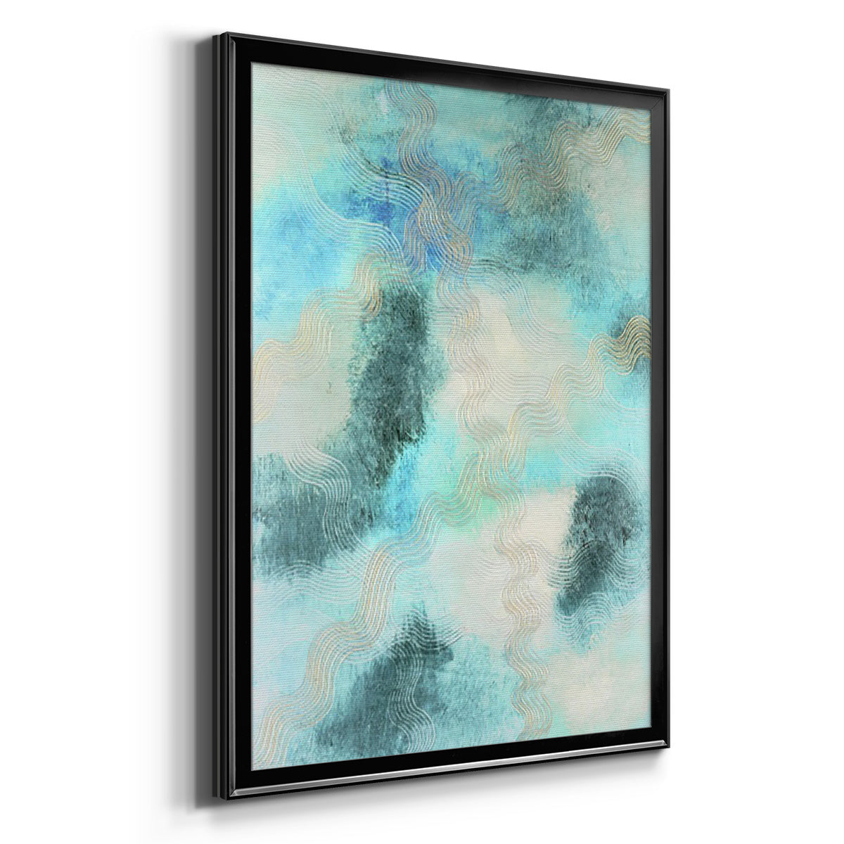 Blue Shift II - Modern Framed Canvas Print