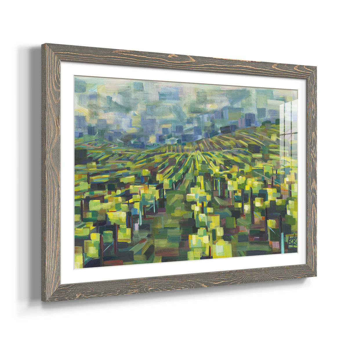 Yellow Grapevines Forever - Barnwood Framed Art Print