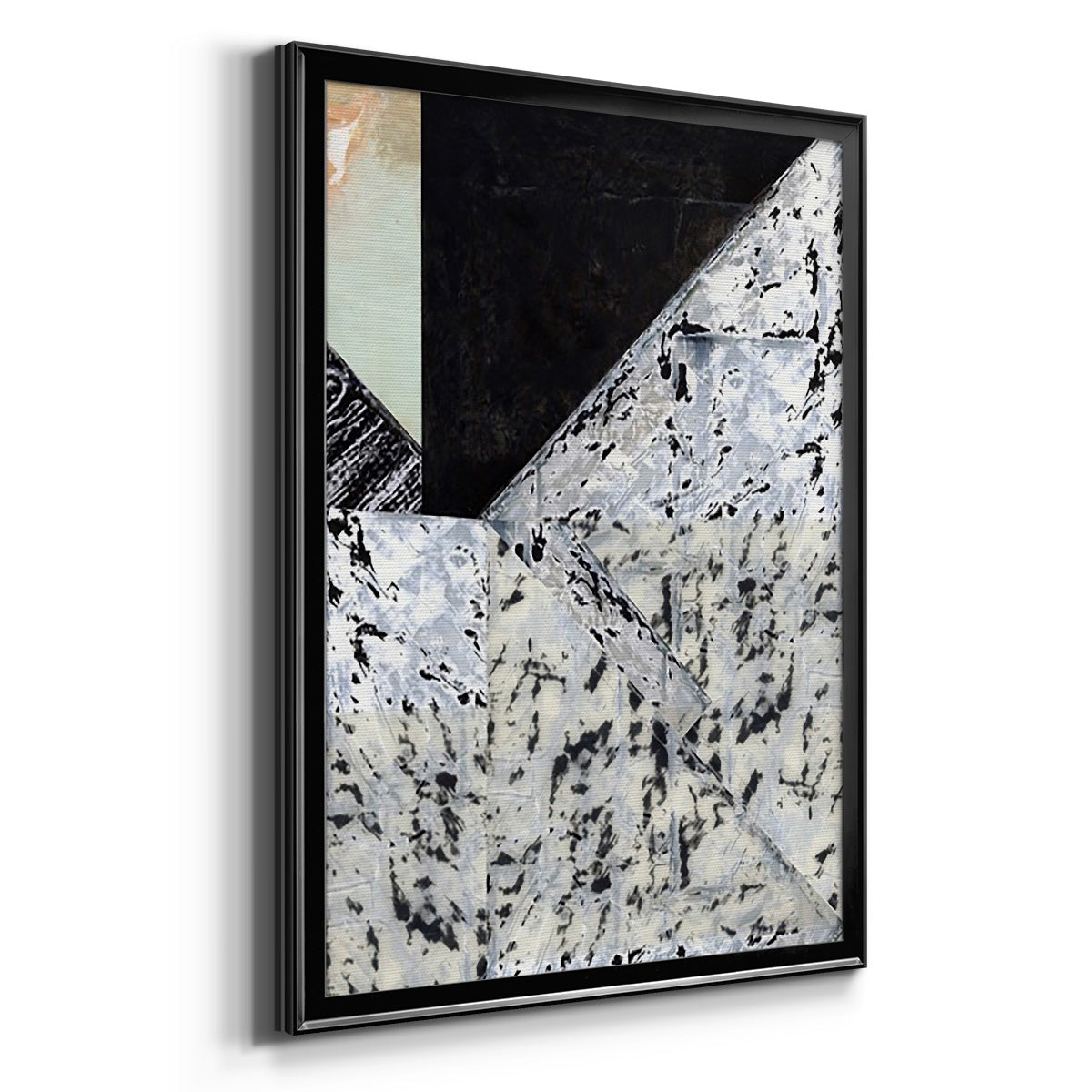 Tiles & Texture Abstract Angles II - Modern Framed Canvas Print