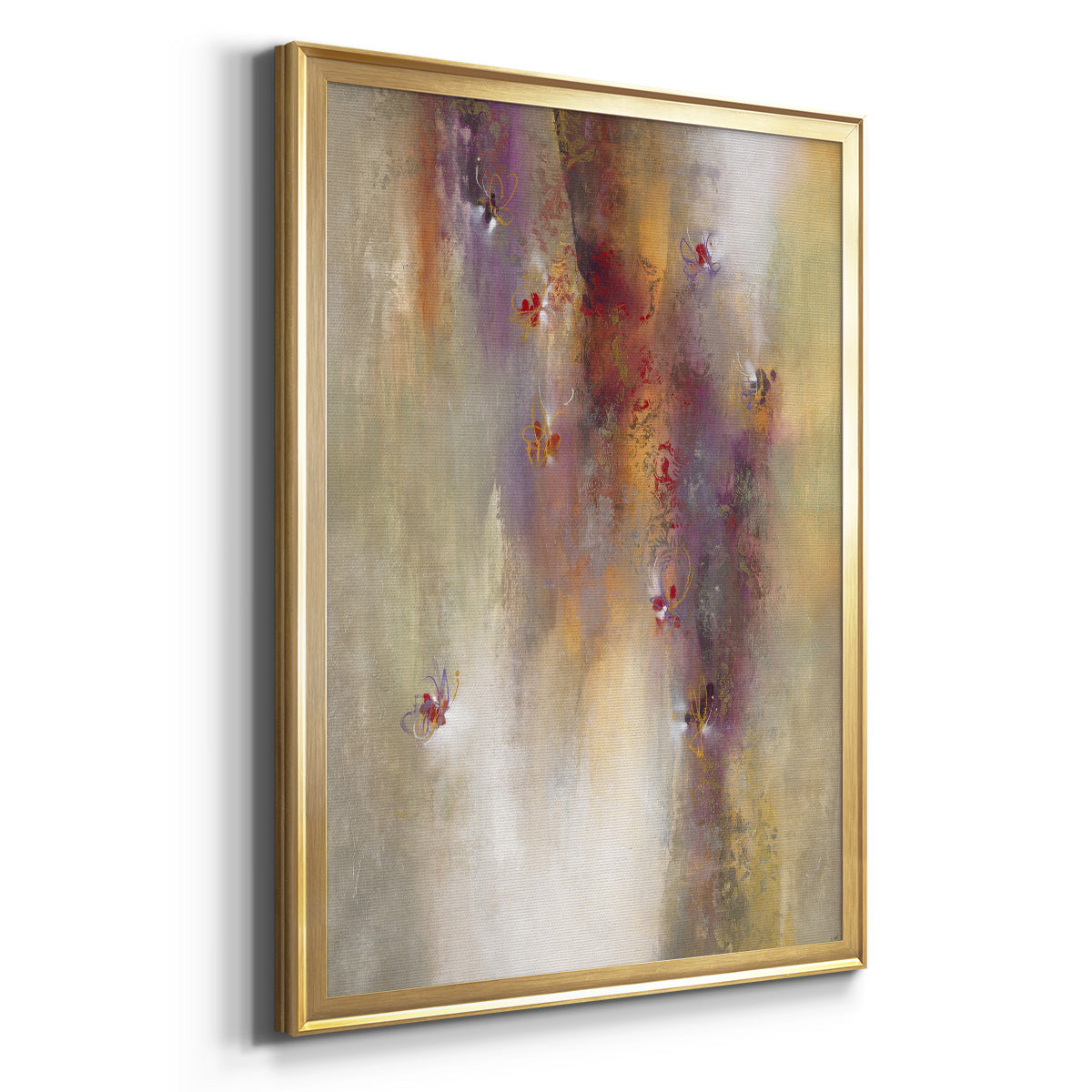 Scarlet Summer - Modern Framed Canvas Print