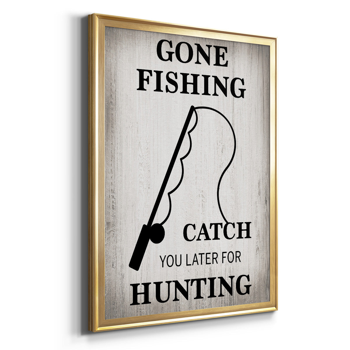 Gone Fishing - Modern Framed Canvas Print
