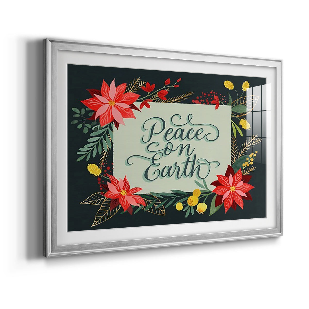 Bright Christmas Night  II - Modern Framed Art Print
