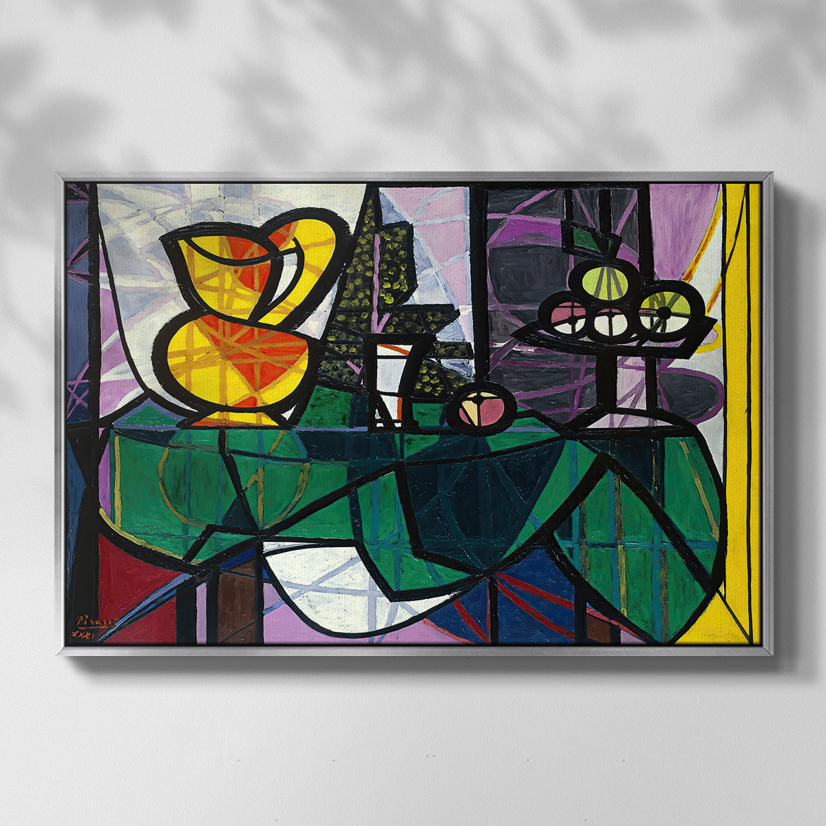 Pitcher and Bowl of Fruit, 1931 - Floater Framed Canvas Print