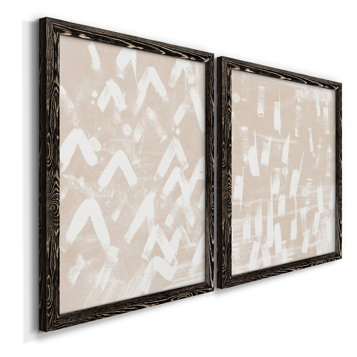 Earth Etching III - Premium Framed Canvas 2 Piece Set - Ready to Hang