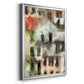 Stacked Houses II - Modern Framed Canvas Print