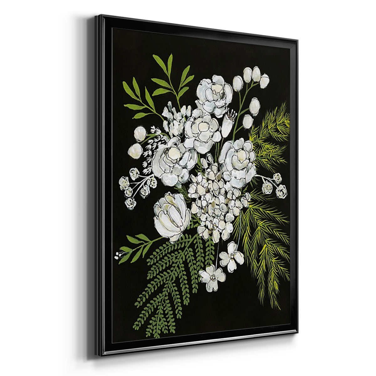 Alabaster Bouquet I - Modern Framed Canvas Print