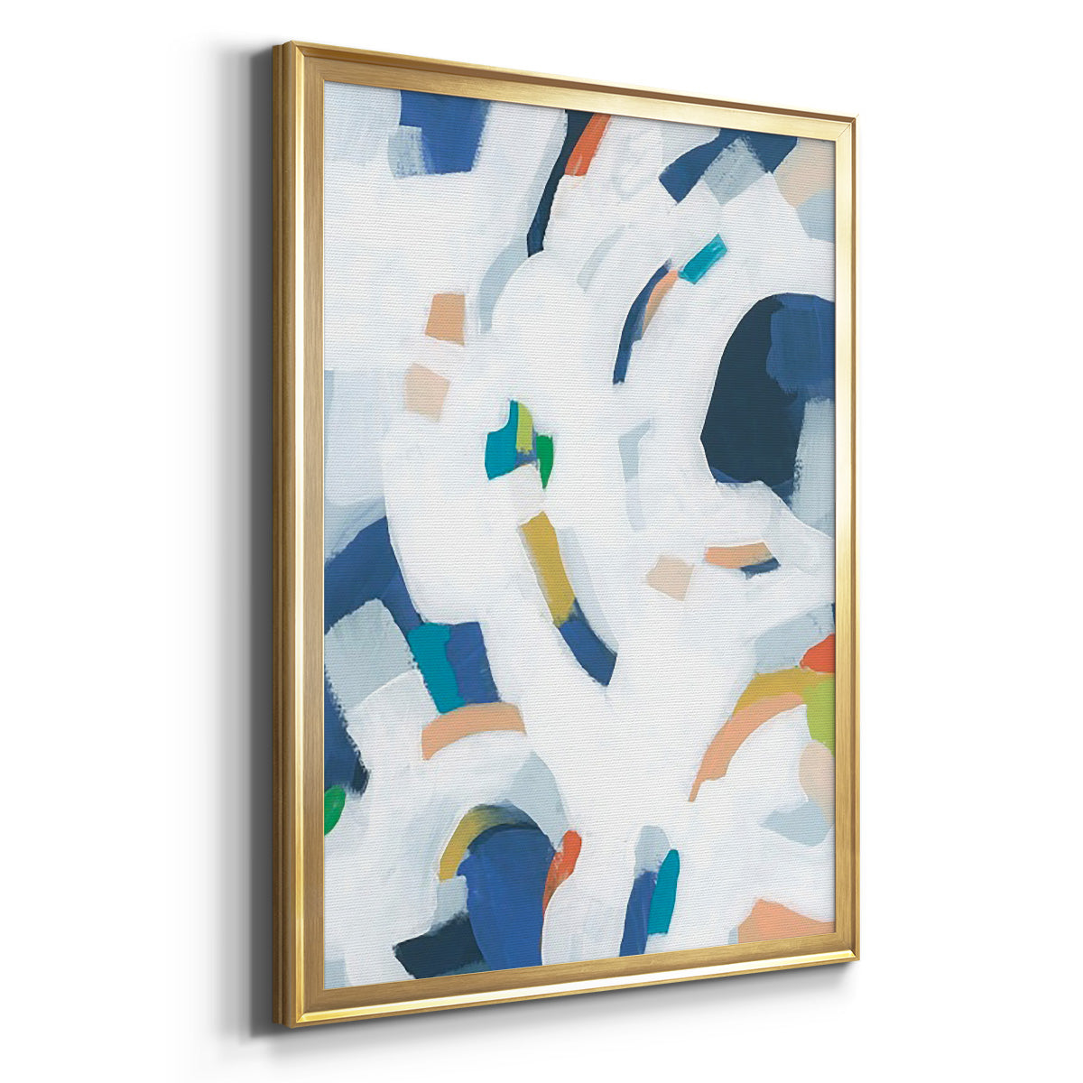 Bright Orbit II - Modern Framed Canvas Print