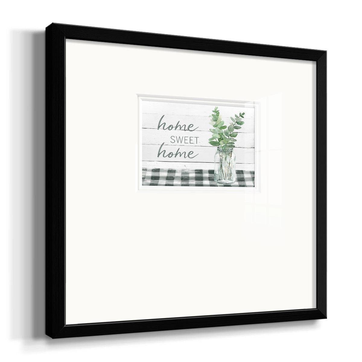 Eucalyptus Home Sweet Home Premium Framed Print Double Matboard