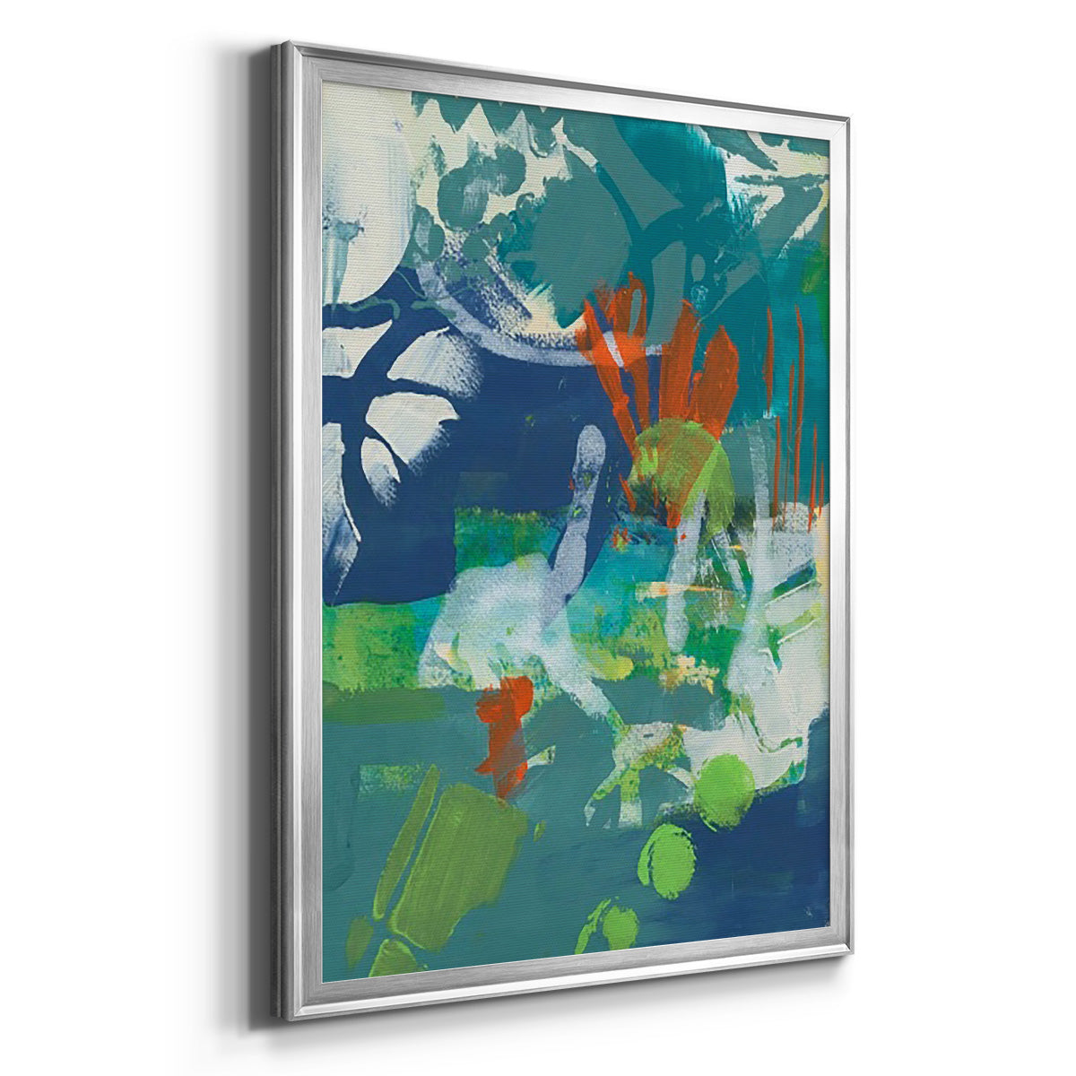 Tropical Graphics I - Modern Framed Canvas Print