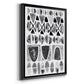 Grey Arches II - Modern Framed Canvas Print