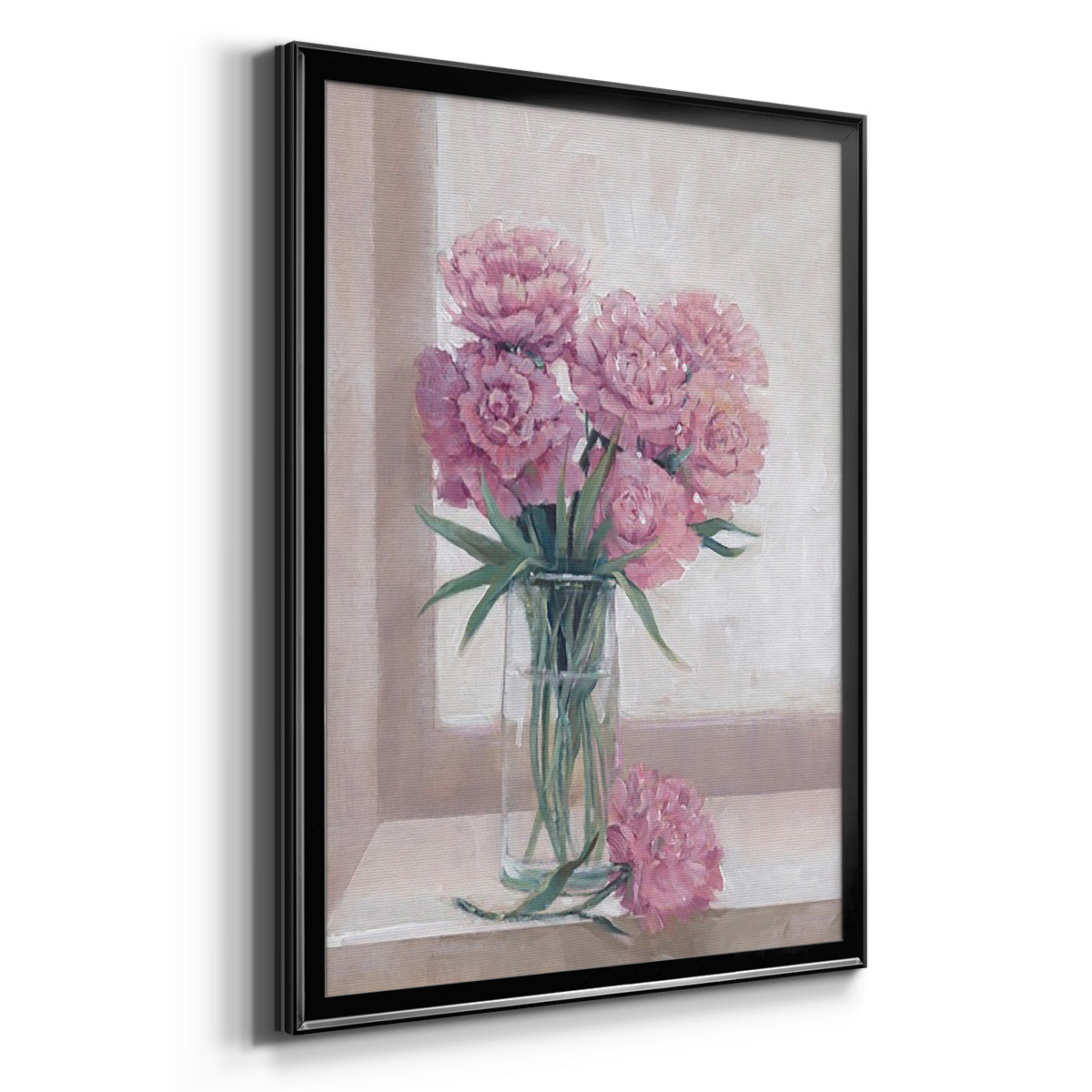 Windowsill Floral II - Modern Framed Canvas Print