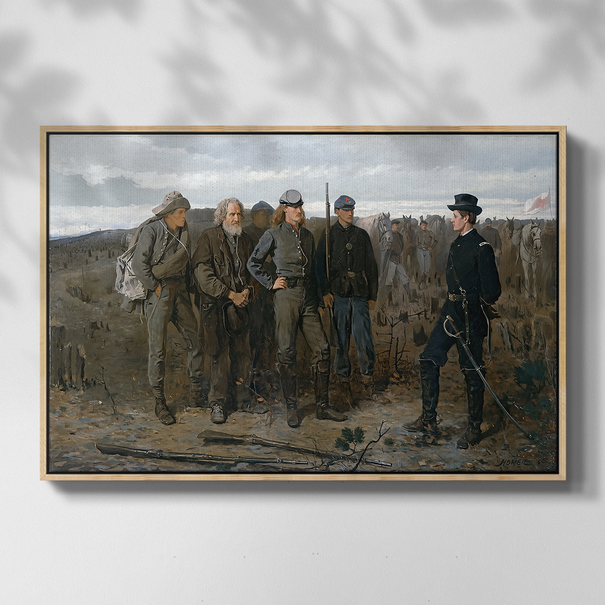 Prisoners from the Front, 1866 - Floater Framed Canvas Print
