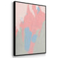 Blushing Abstract I - Framed Premium Gallery Wrapped Canvas L Frame 3 Piece Set - Ready to Hang