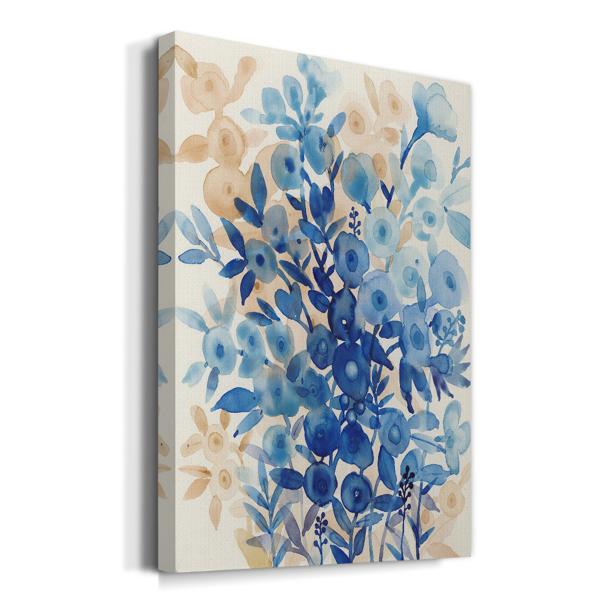 Blueberry Floral II Premium Gallery Wrapped Canvas - Ready to Hang