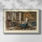 Cabinet de Flaubert à Croisset, 1874 - Floater Framed Canvas Print