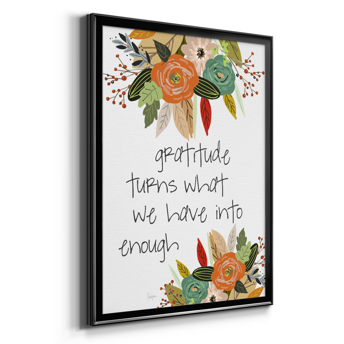 Illustrated Impressions II - Modern Framed Canvas Print
