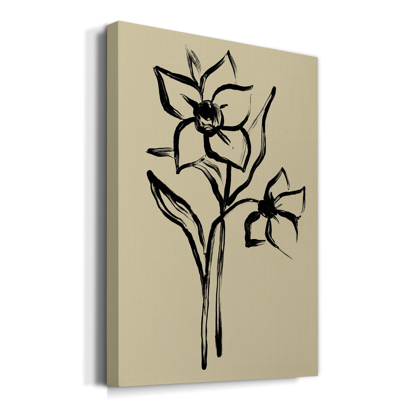 Inkwash Floral II Premium Gallery Wrapped Canvas - Ready to Hang