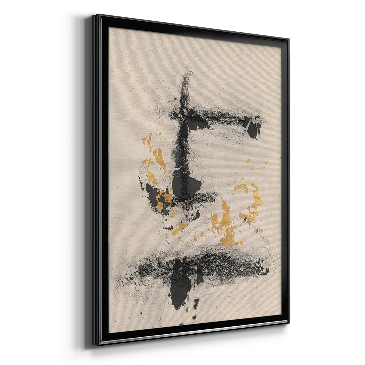 Charcoal Remnants II - Modern Framed Canvas Print